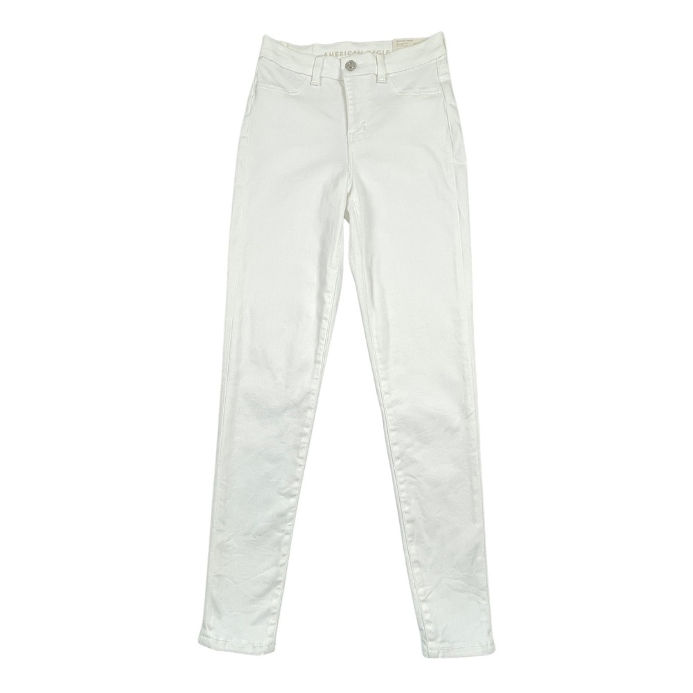 NWT American Eagle Womens 2 Curvy High Rise Ne(x)t Level Stretch Jegging White